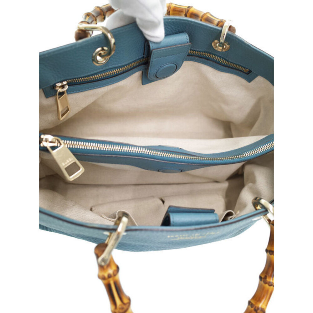 GUCCI Bamboo Shopper 2way Leather Tote Bag - Picture 3 of 9